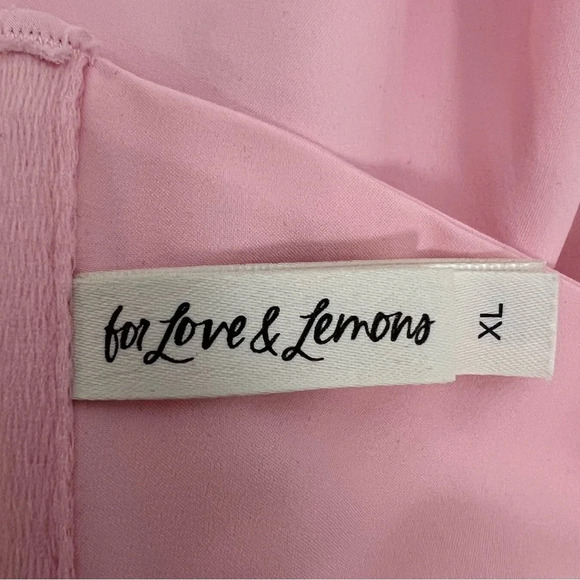For Love And Lemons Pastel Rose Dress Slip Romantic Pink Mini women's  Size XL - Picture 13 of 14